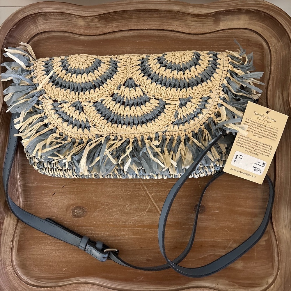 Patricia Nash Loulia Clutch Crossbody In Blue Bag NWT - Picture 2 of 4
